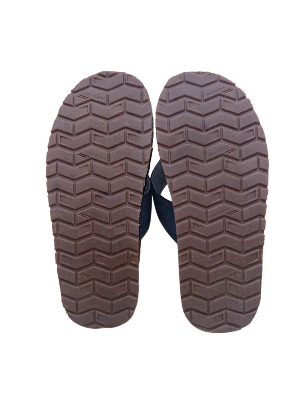 Grundéns Men’s Gray Foam Perforated Straps SeaDek Deckhand Flip-Flops Size 9